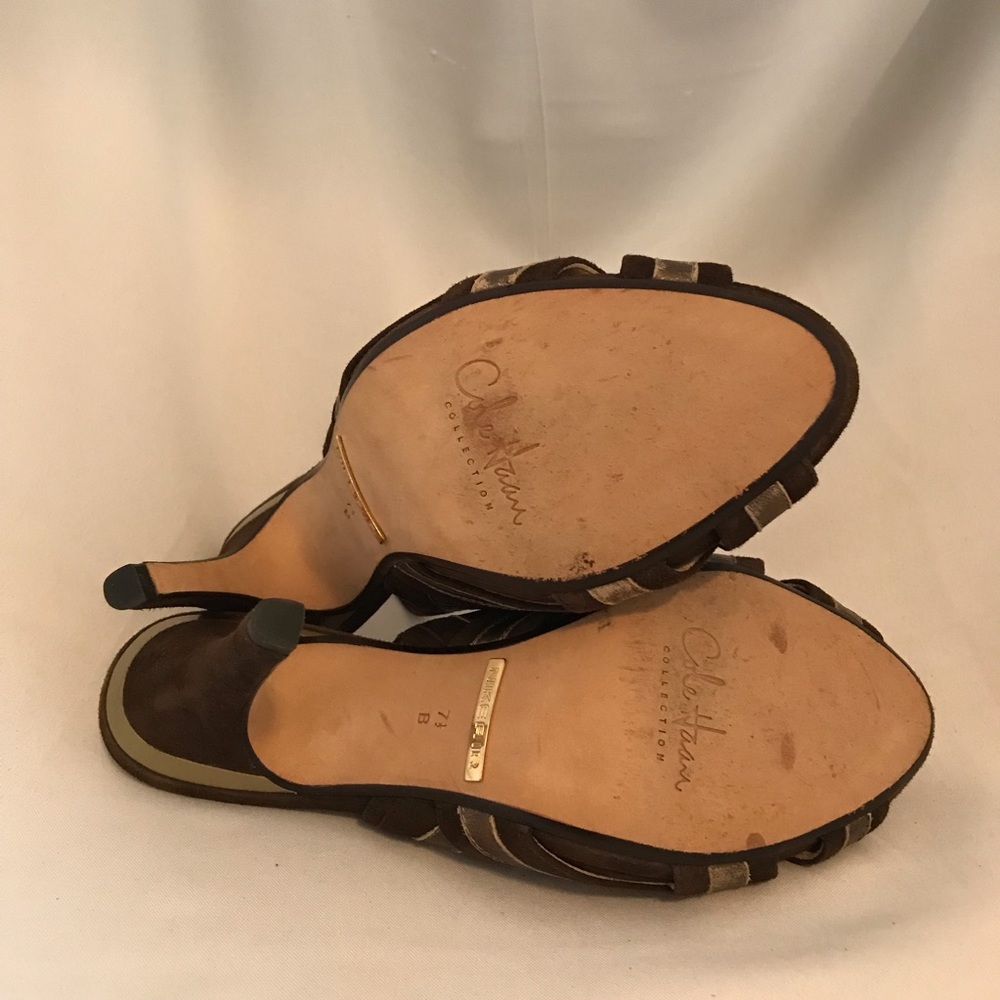 Cole Haan Collection Nike Air Brown Suede Sandals - Picture 6 of 6